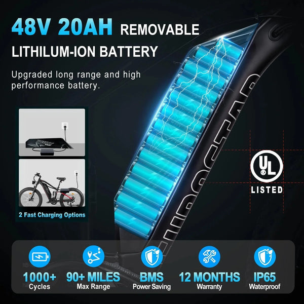 FREESKY Eurostar M-410 1000 w Mountain Ebike 4 Fat Tire Electric Fat Tire Mountain eBike